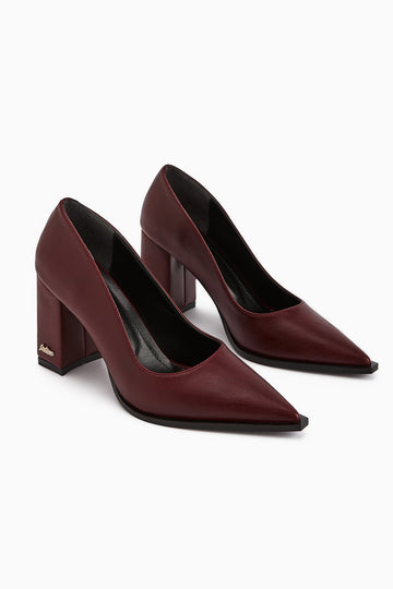Lucy – Burgundy Block-Heel Stiletto (Women)