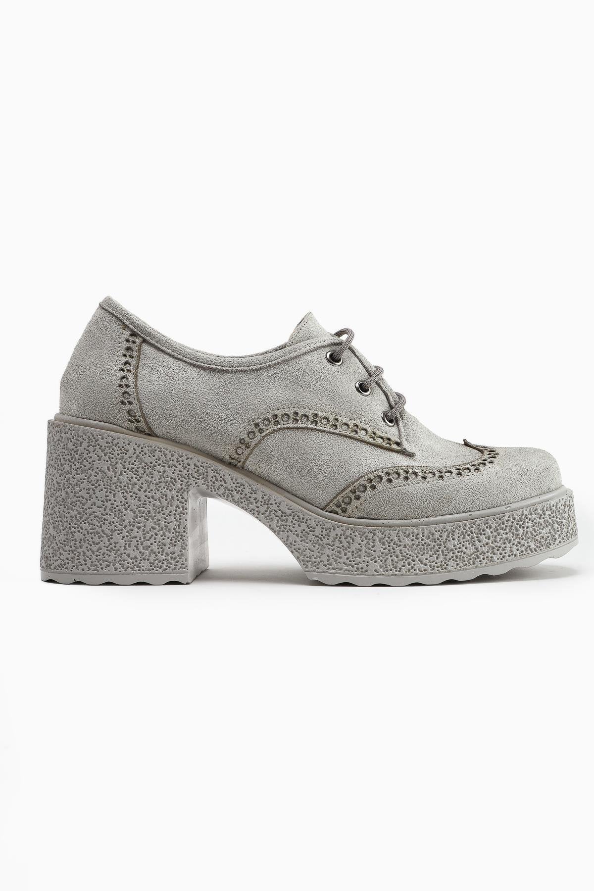 Lenie Ice Suede Laser Cut Detailed Everyday Women's Shoe