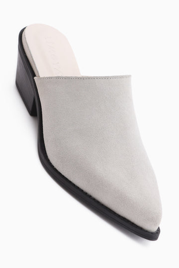Teresa Genuine Leather Beige Heeled Women’s Slippers