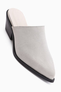 Teresa Genuine Leather Beige Heeled Women’s Slippers