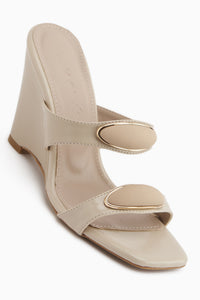Mirsa Beige Wedge Women’s Slippers