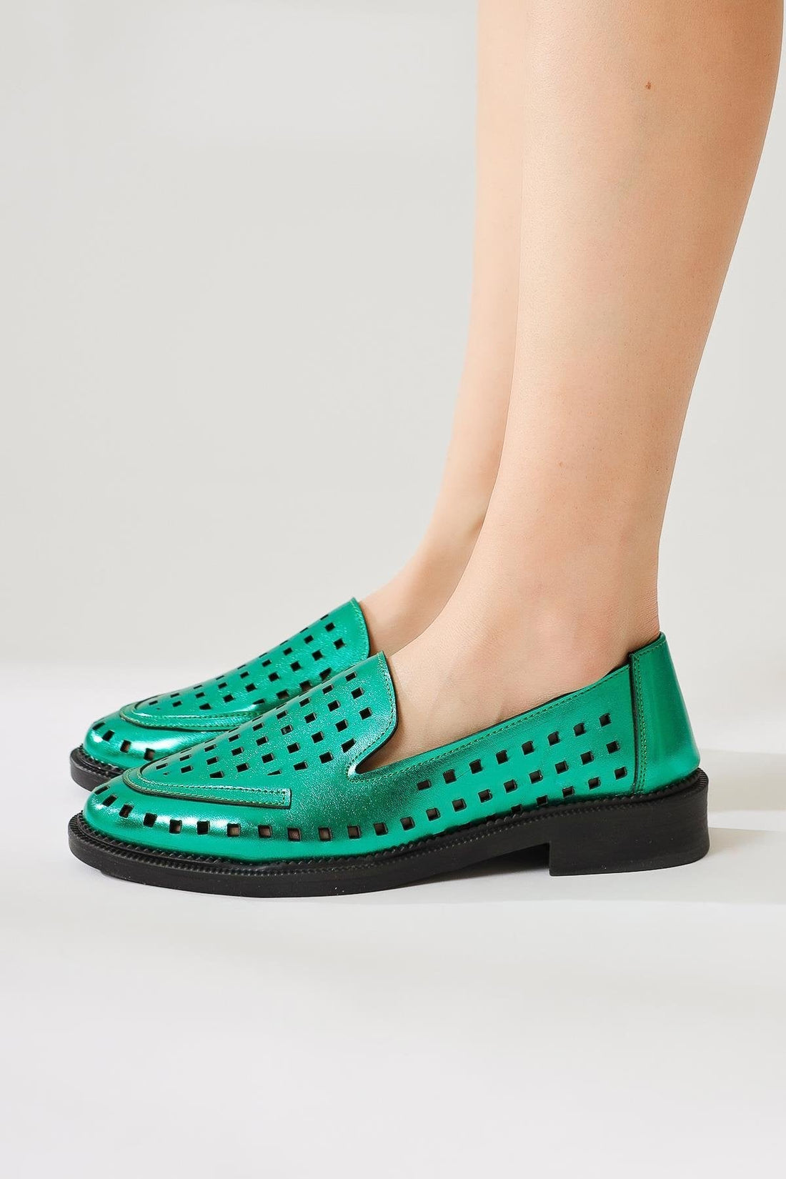 Sanah – Mint Laser-Cut Casual Shoe (Women)