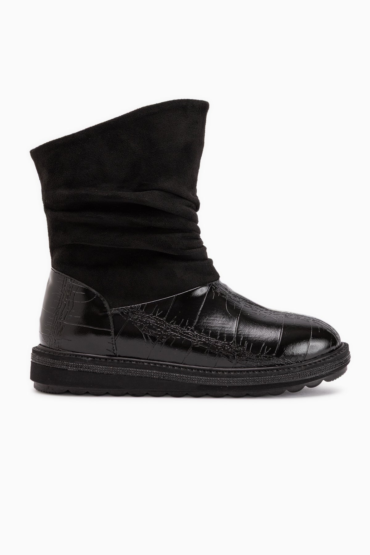 Farida Black Stone Detailed Women’s Boots