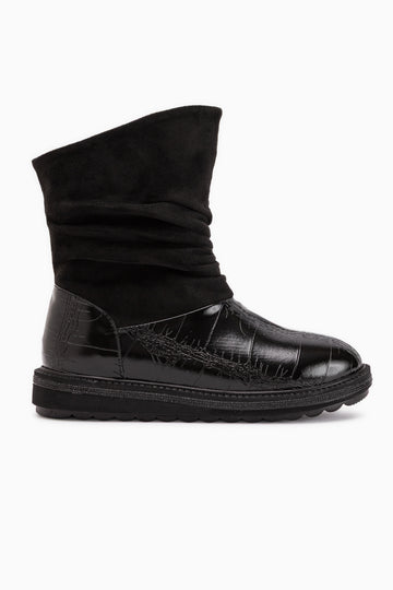 Farida Black Stone Detailed Women’s Boots