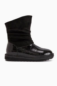 Farida Black Stone Detailed Women’s Boots