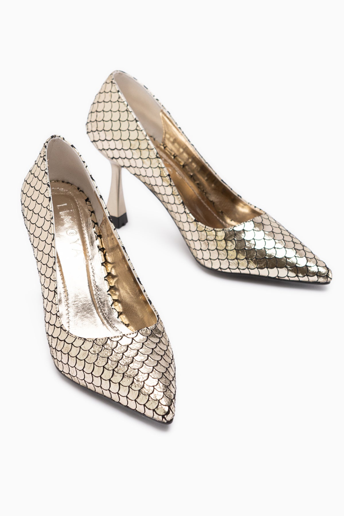 Celestine Gold Pointed Toe Stiletto