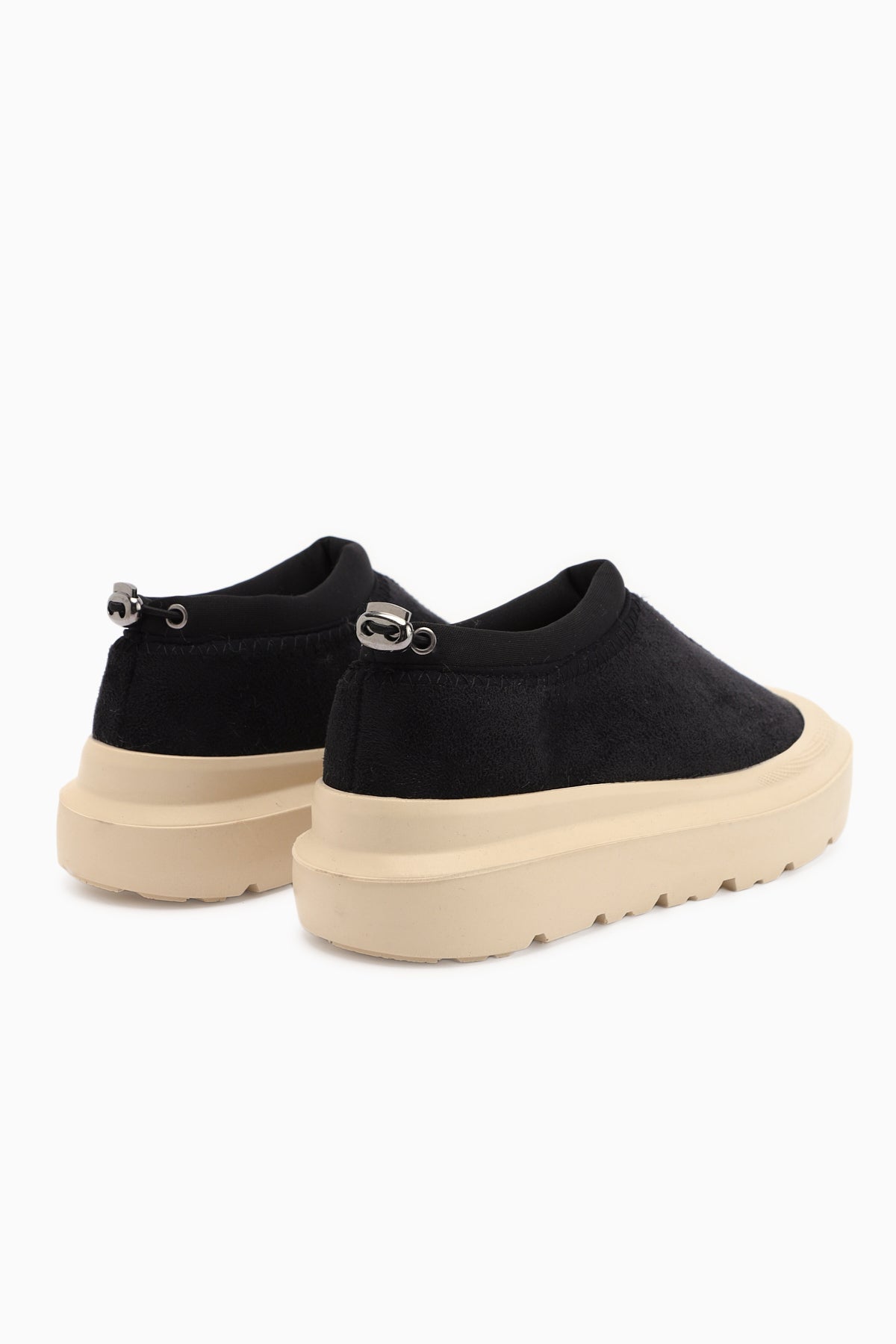 Katelyn Black Suede Covered Toe Fur Lined Women’s Shoes