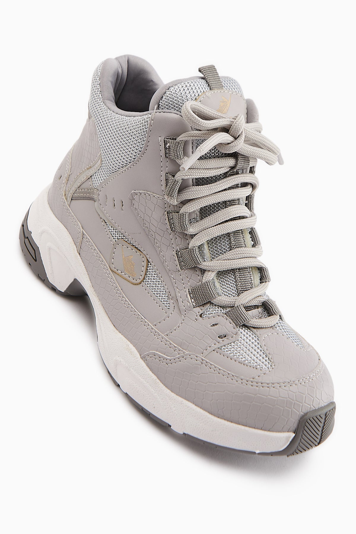 Nency – Gray Lace-Up Sport Boot (Women)