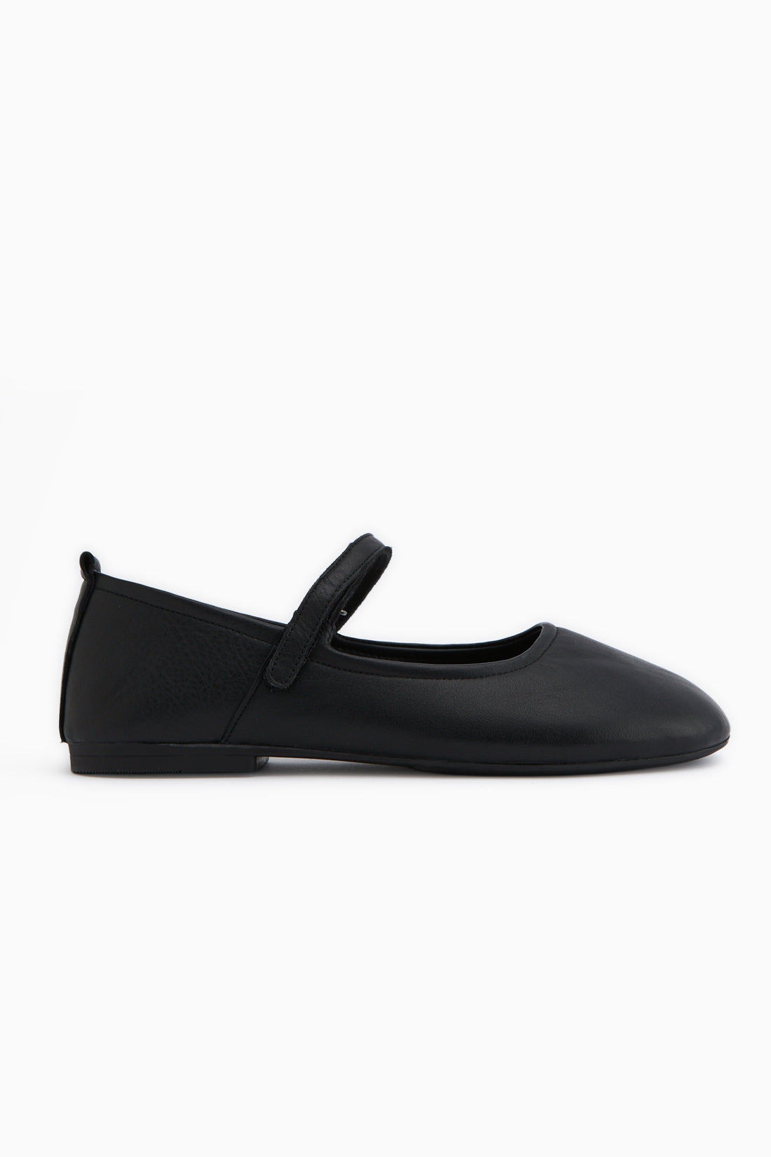 Sally Genuine Leather Black Strap Women’s Ballet Flats