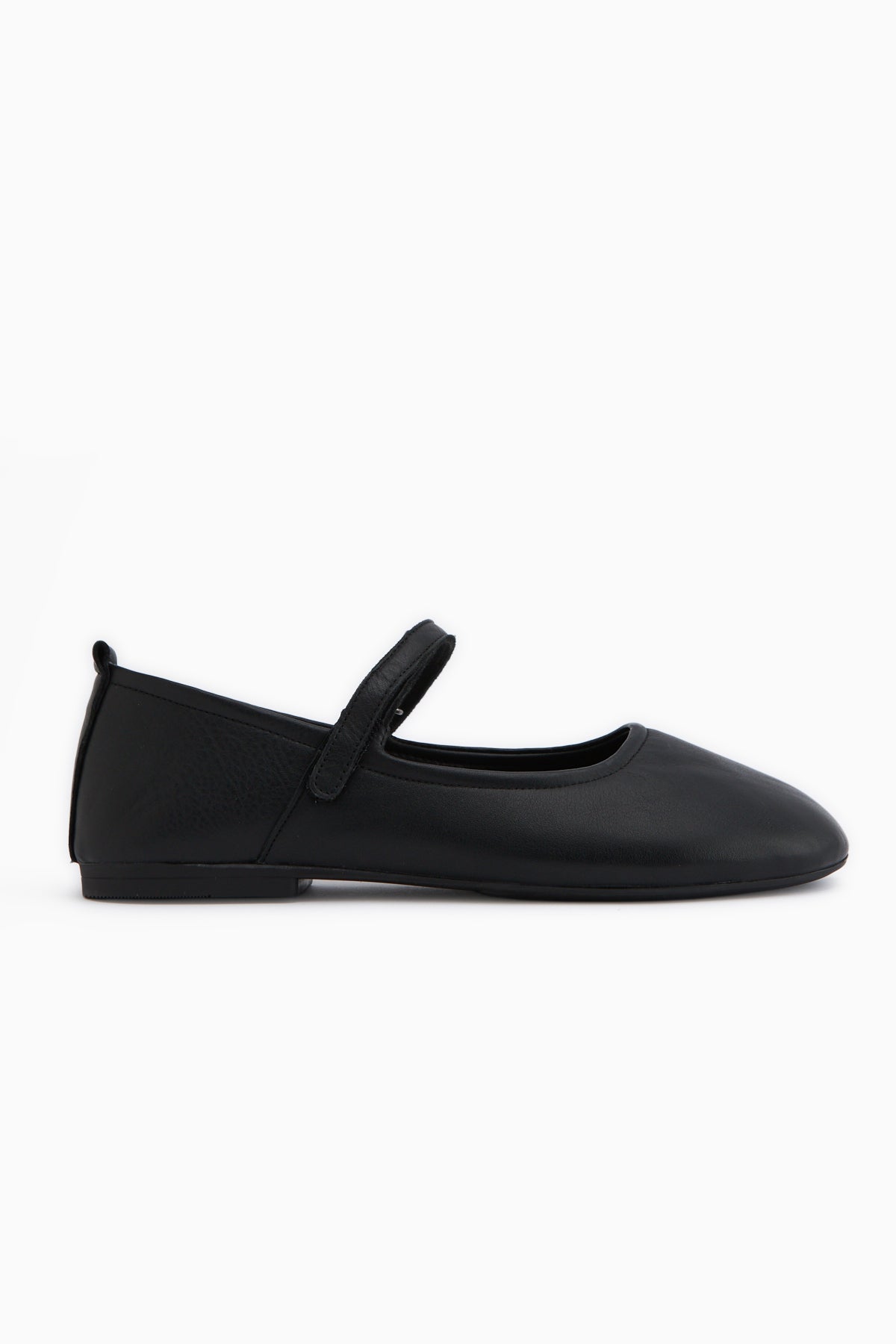 Sally Genuine Leather Black Strap Women’s Ballet Flats