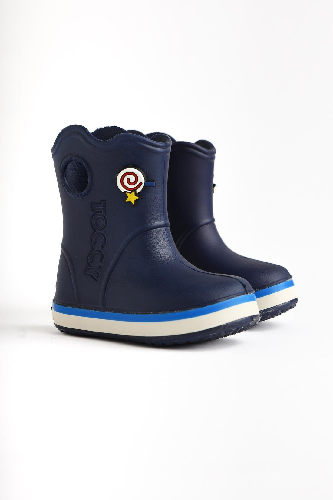 Christa Navy Pin Detail Waterproof Kids Boot