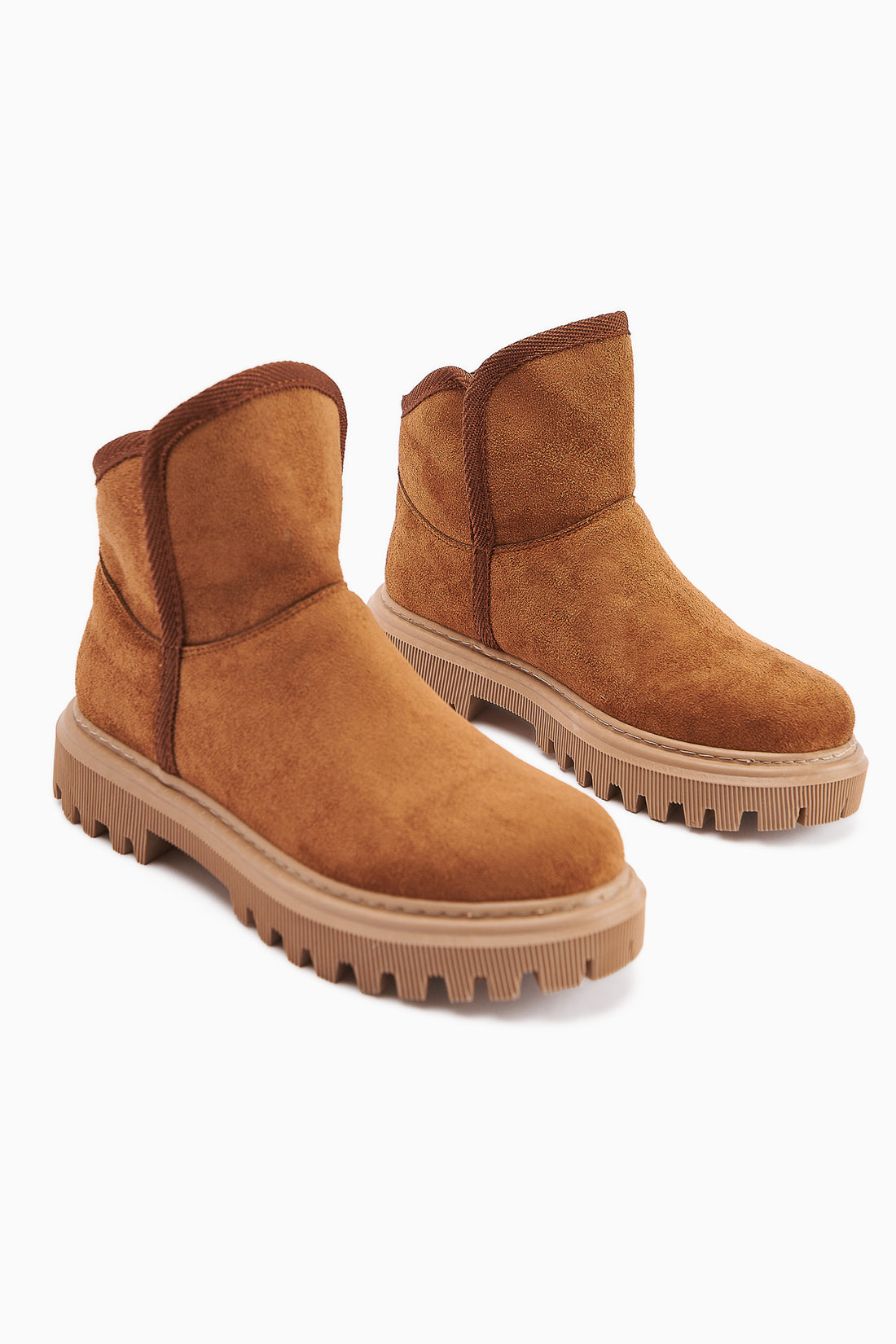 Aniitta Tan Suede Fur Short Boots