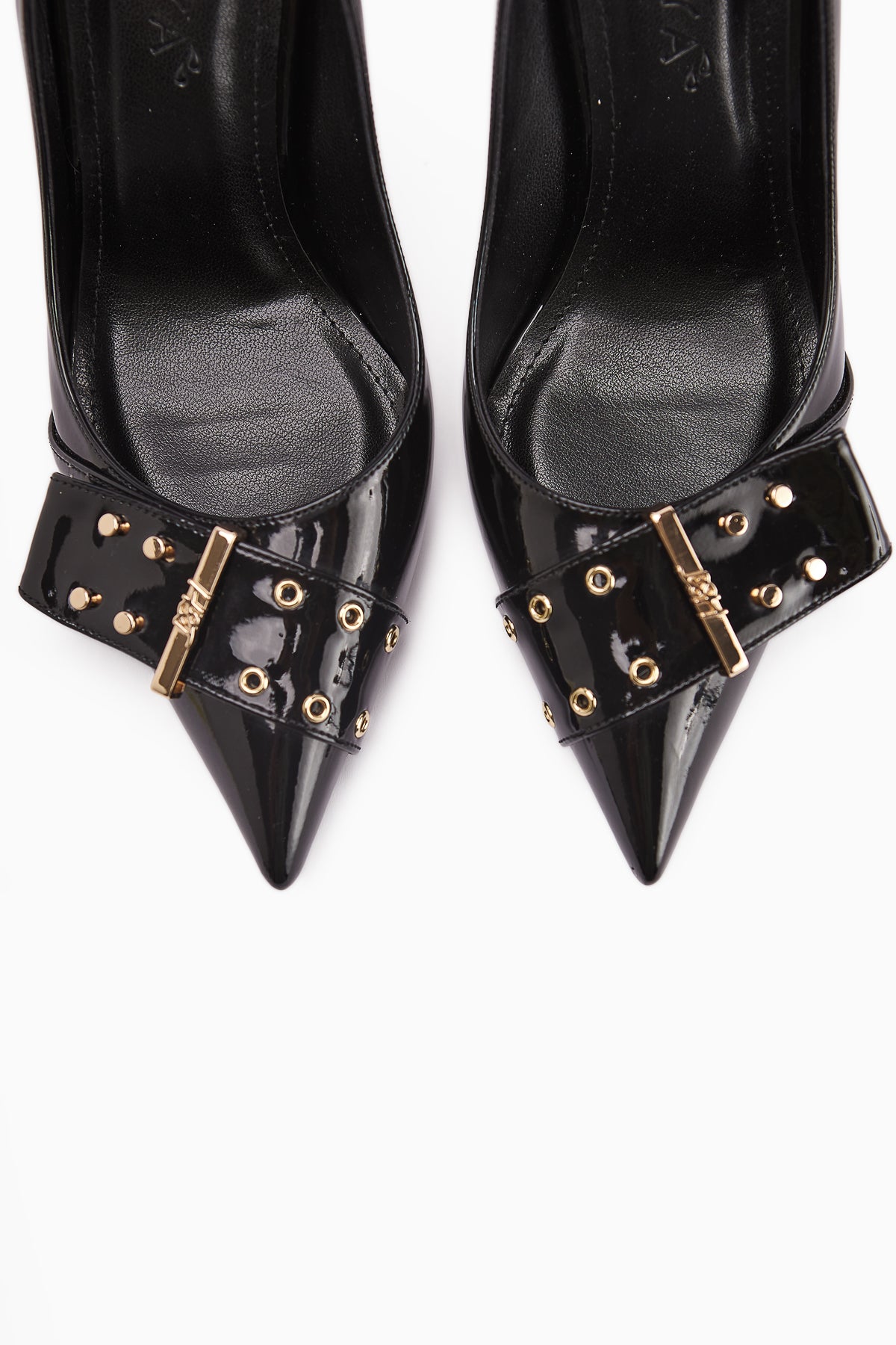 Sven Black Patent Leather Detailed Women’s Heeled Shoes