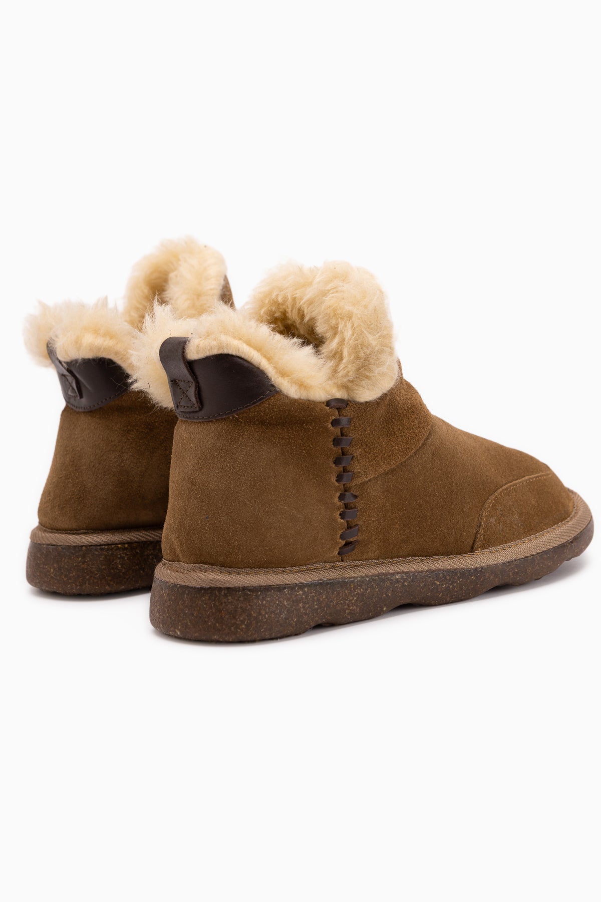 Lorrie Genuine Leather Mink Suede Fur Women’s Short Boots