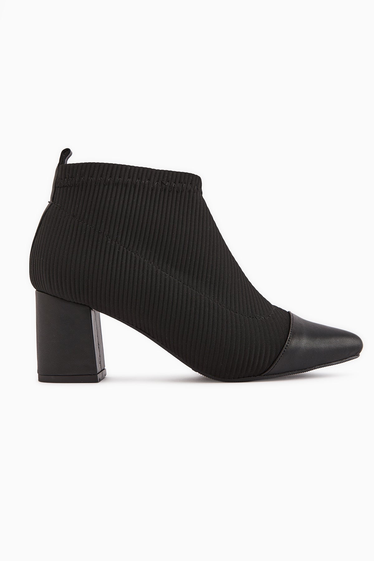 Daly – Black Stretch Heeled Boot (Women)