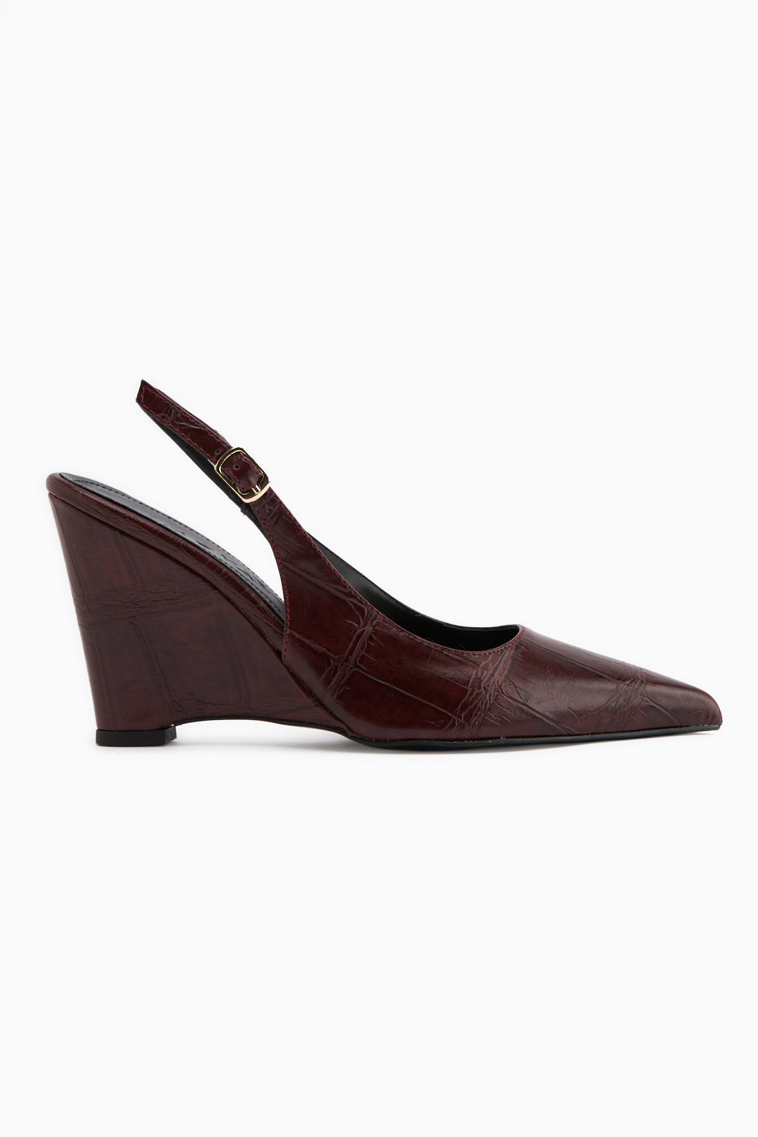 Tira Burgundy Wedge Pointed Toe Women’s Sandal