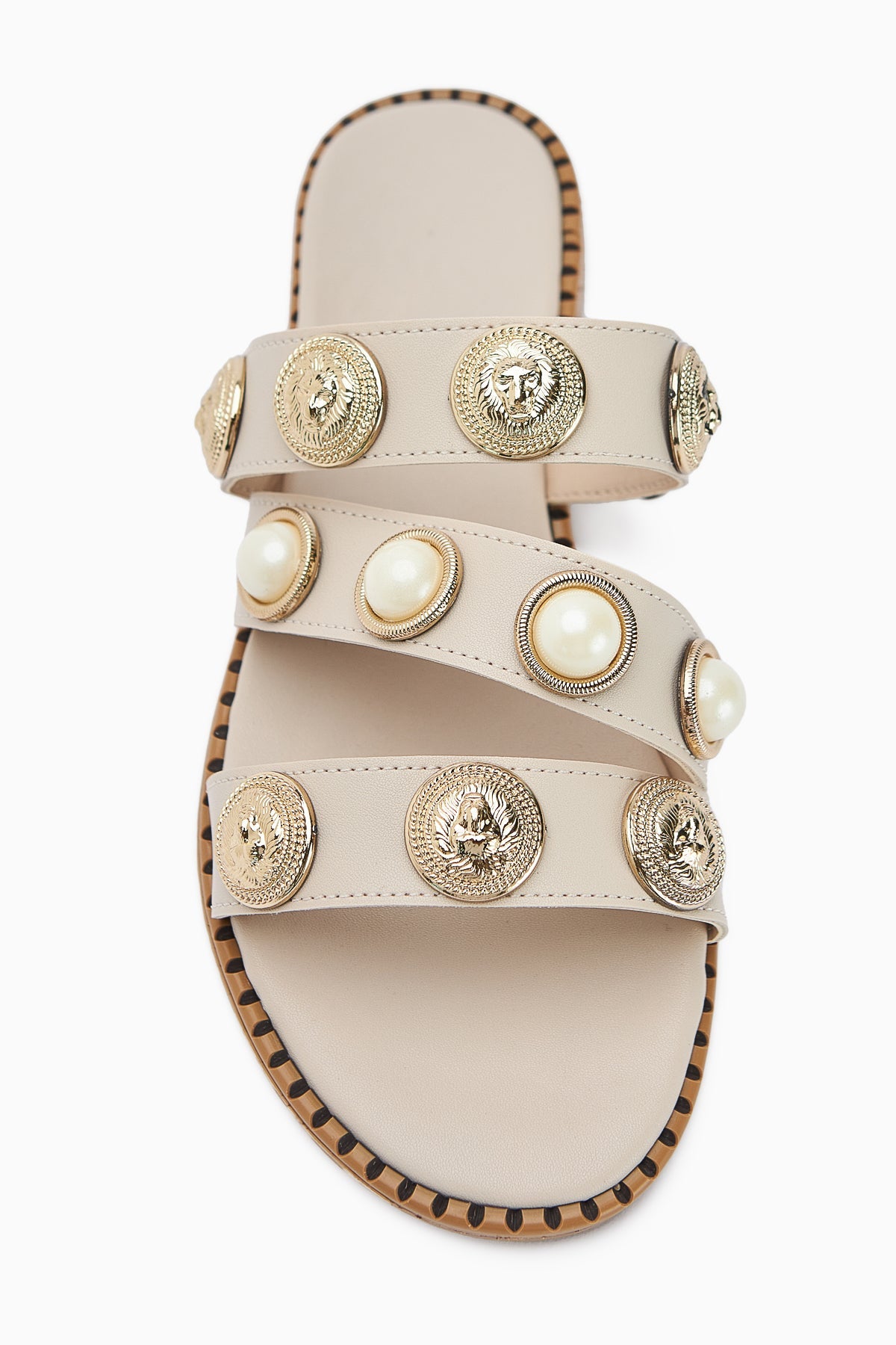 Renaz Nude Pearl Flat Women's Slipper