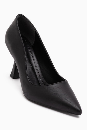 Celestine Black Crinkled Pointed Toe Women’s Stiletto