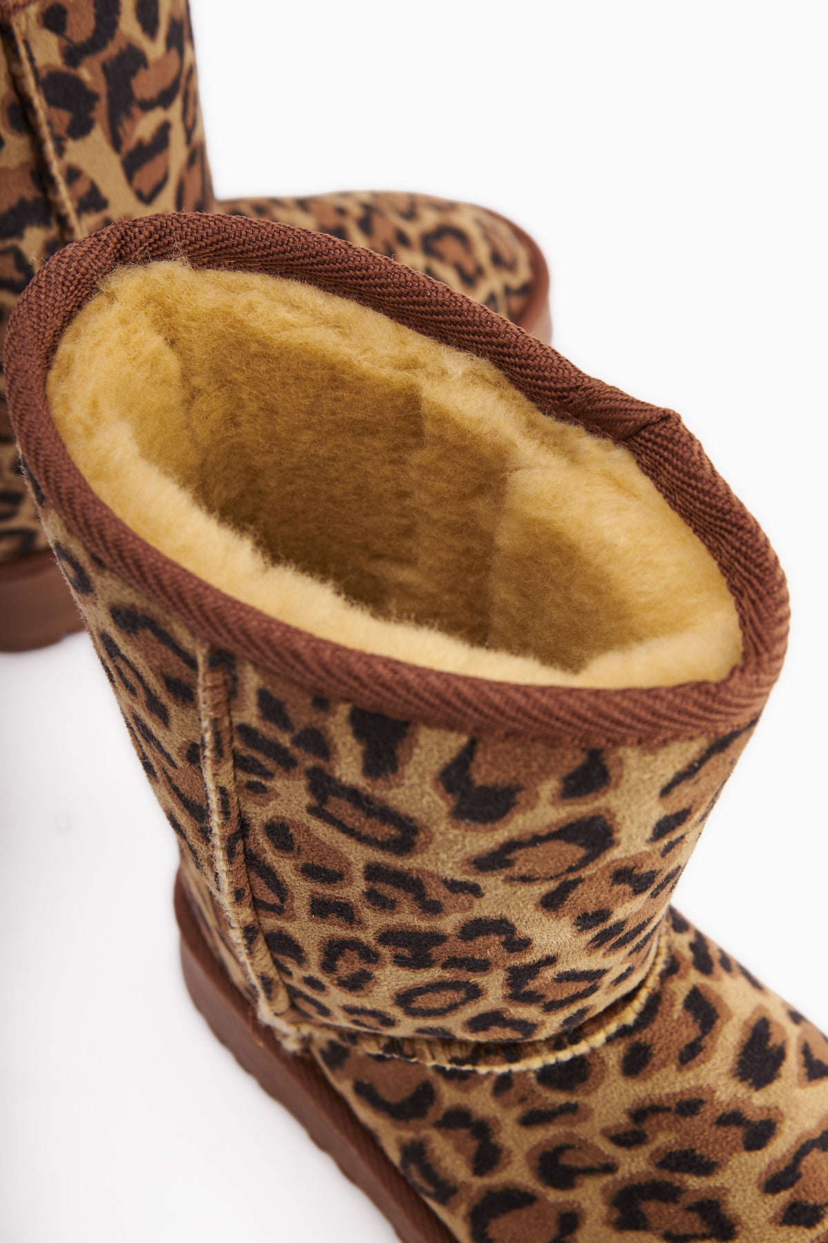 Lena-Birgitta Leopard Print Suede Fur Lined Women’s Boots