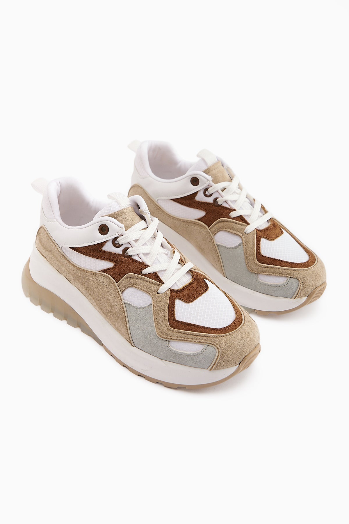 Klara Taba Suede High-Soled Women's Sneakers