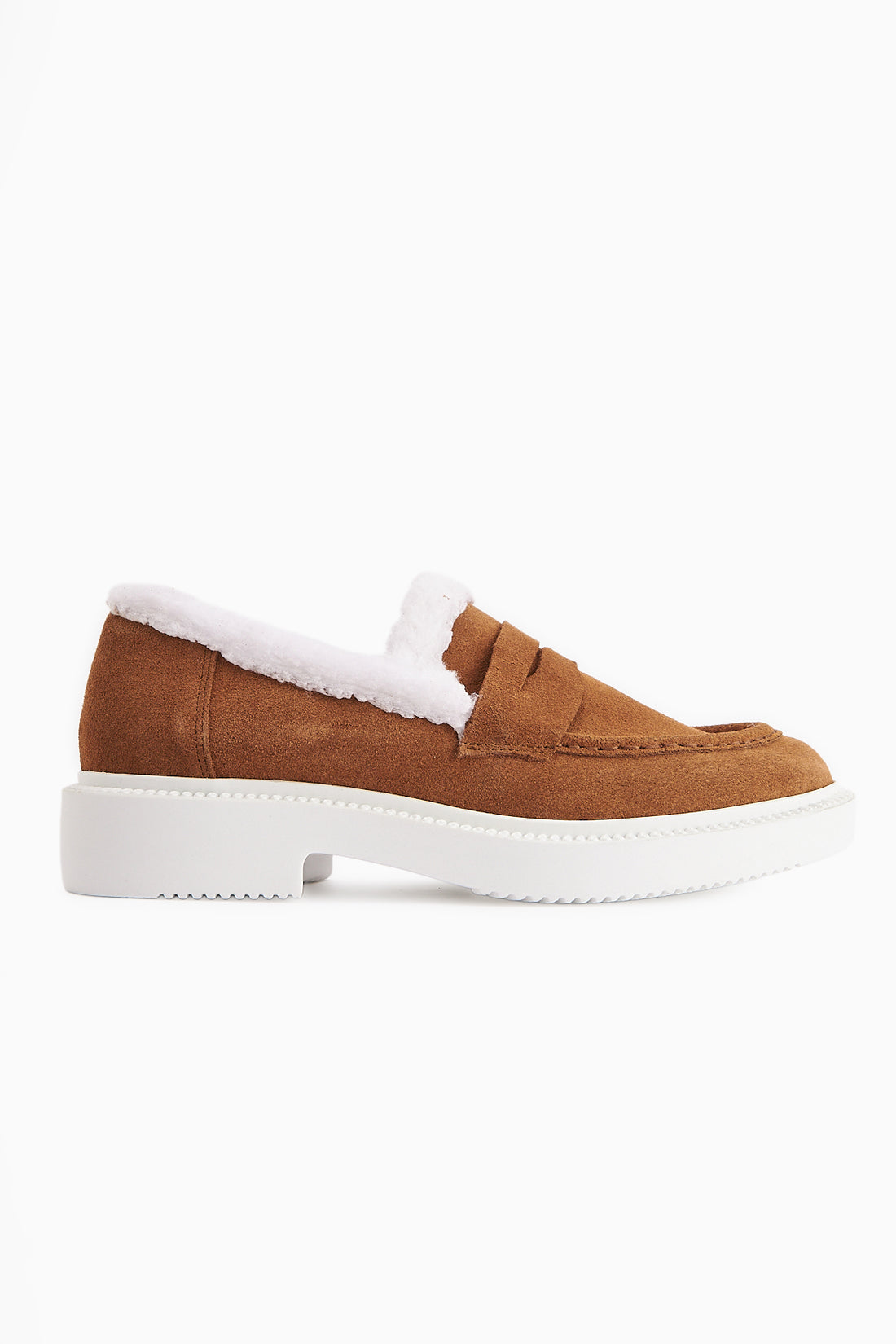 Genuine Leather Tommie Tan Suede Fur Casual Shoes