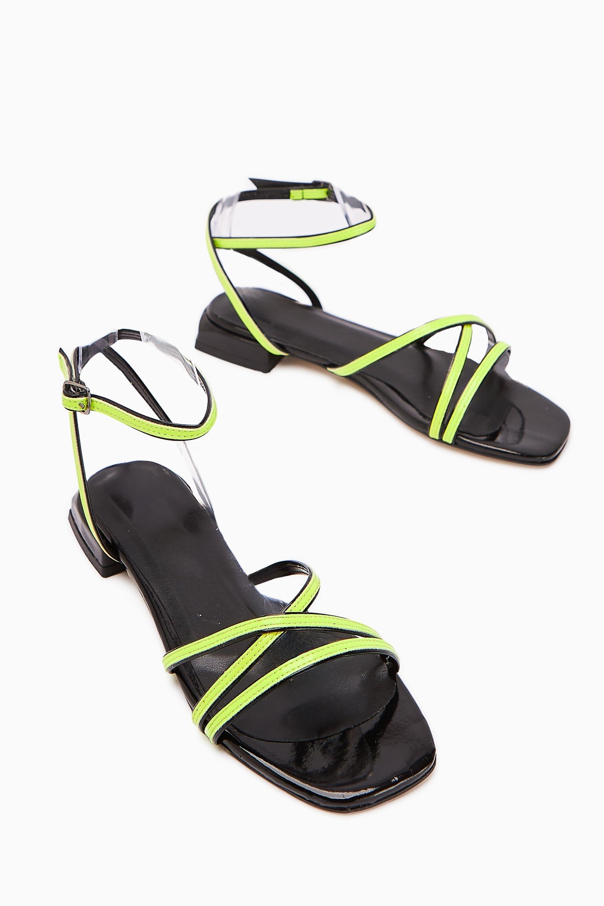 Nasima Green Ankle-Tie Women's Sandals