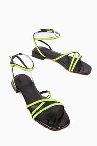 Nasima Green Ankle-Tie Women's Sandals