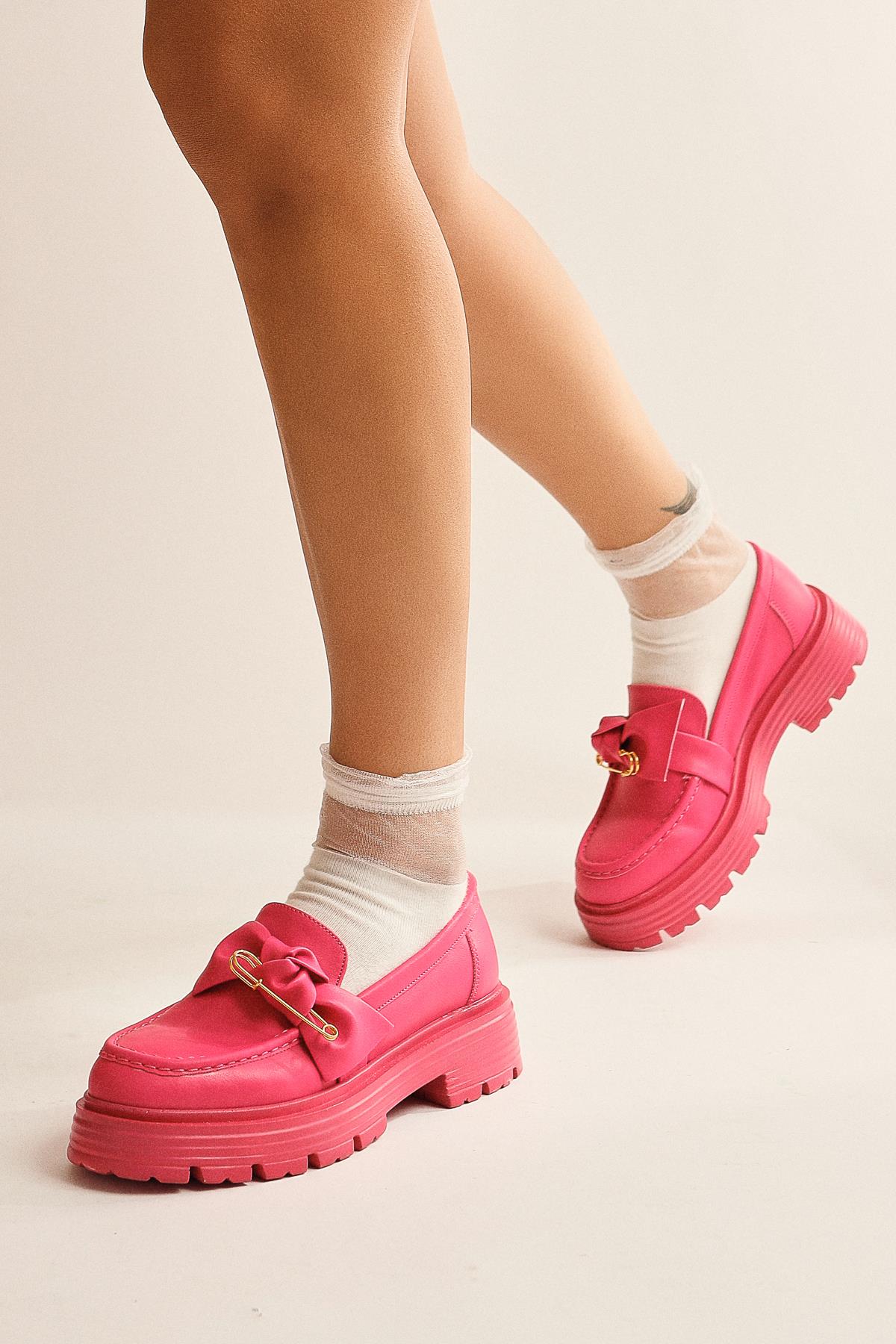 Clarisa – Fuchsia Bow-Detail Oxford Shoe (Women)