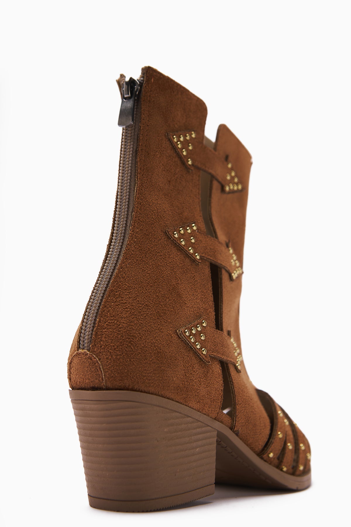 Mayra – Cognac Suede Back-Zip Western Summer Boot (Women)