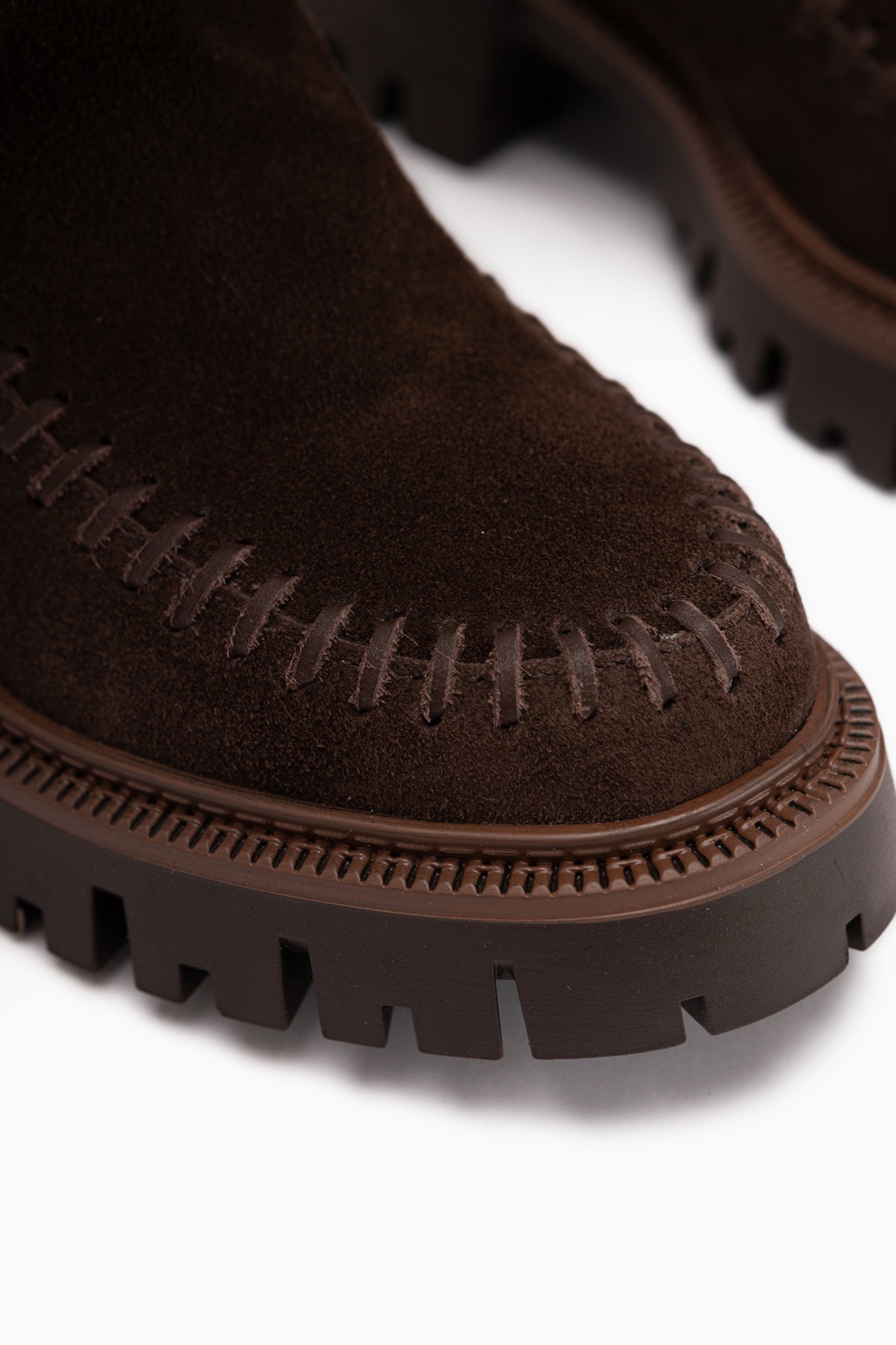 Avril Genuine Leather Brown Suede Fur Women’s Long Boots