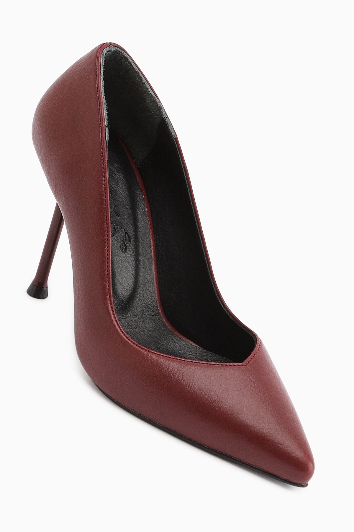 Arya Genuine Leather – Burgundy Slim Heel Heeled Shoe (Women)