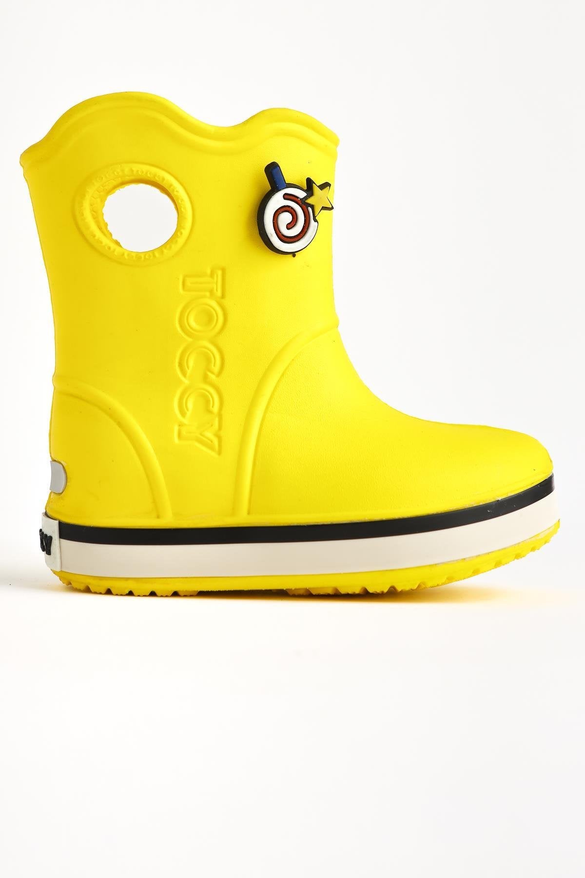 Christa Yellow Pin Detail Waterproof Kids Boot
