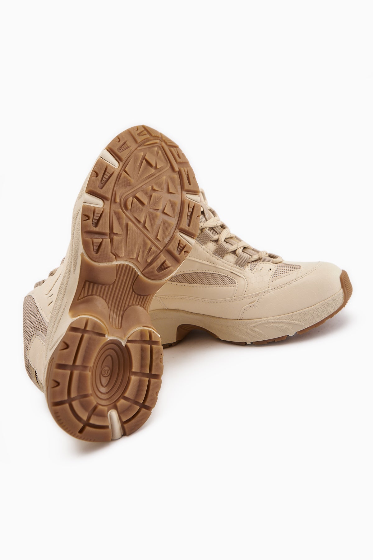 Nency – Beige Lace-Up Sport Boot (Women)