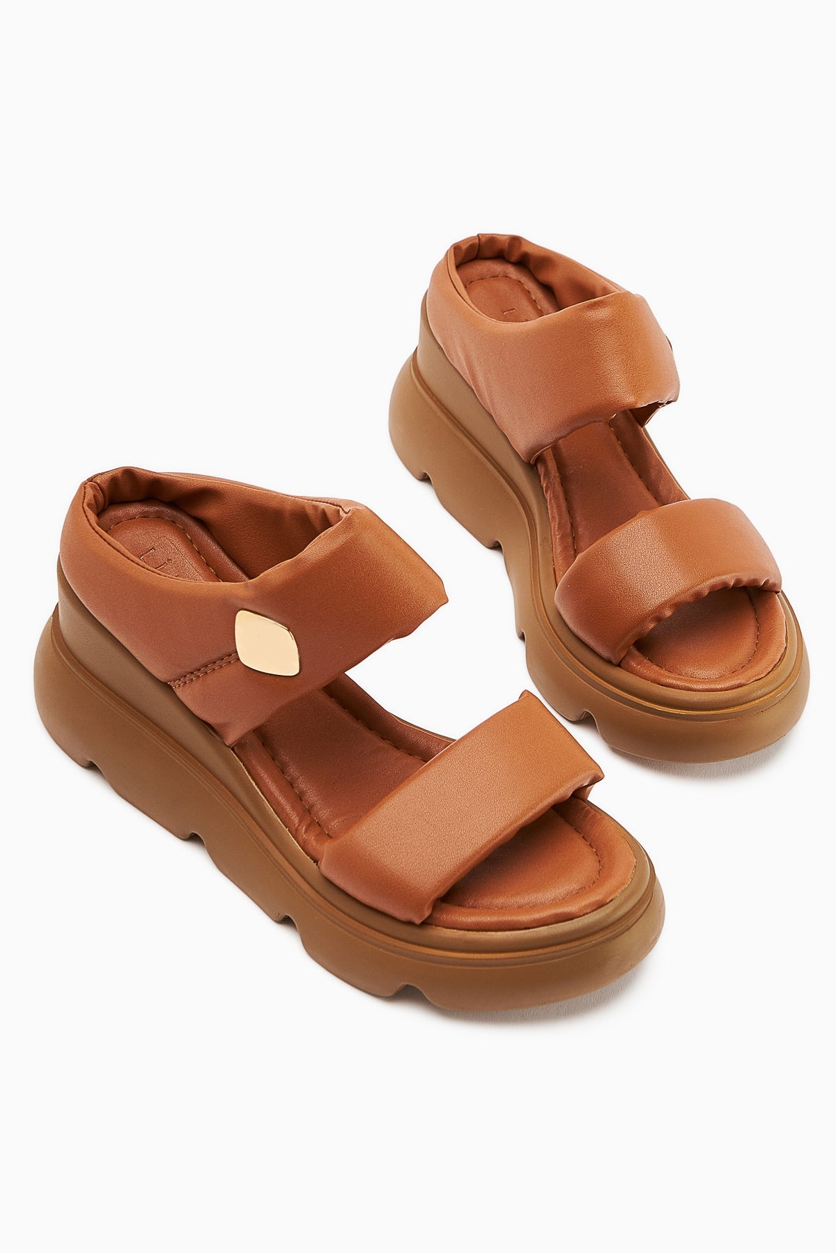 Susi – Cognac High-Heeled Puffy Slide (Women)