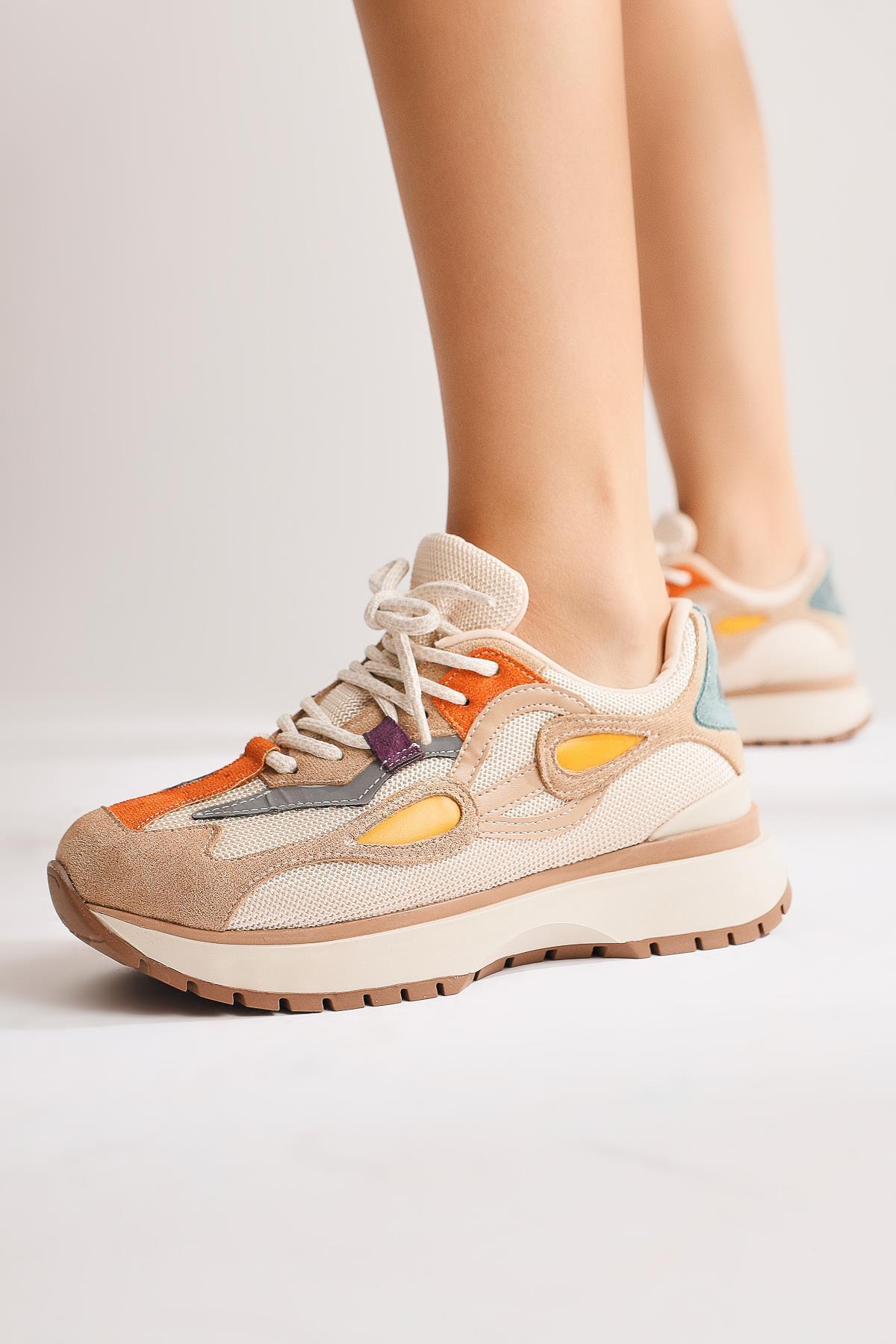 Gerdh Nude Knit-Suede Sport Shoe