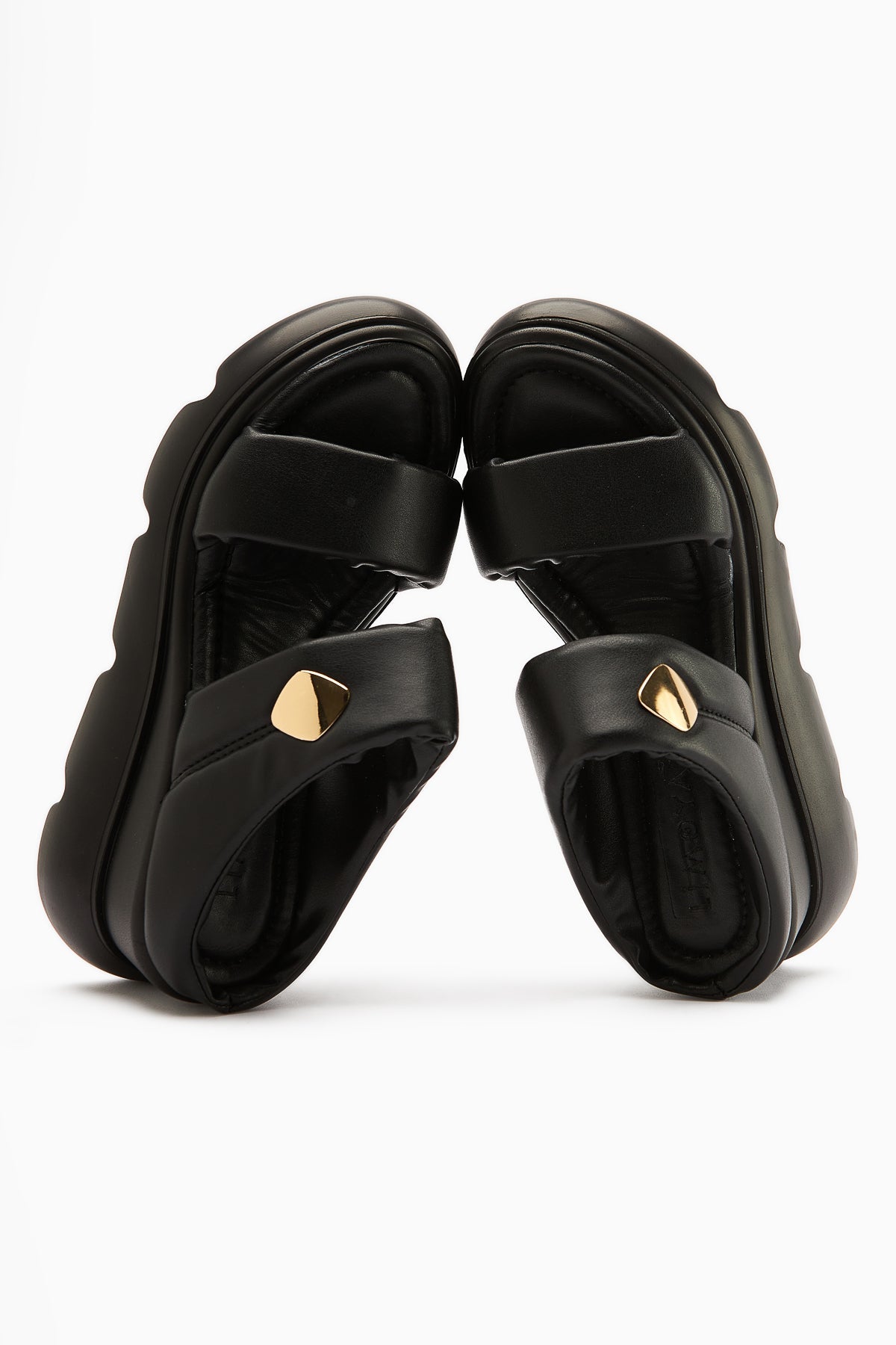 Susi – Black High-Heeled Puffy Slide (Women)