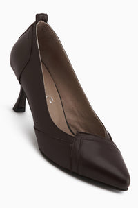 Mirella Genuine Leather Brown Women’s Heeled Shoes