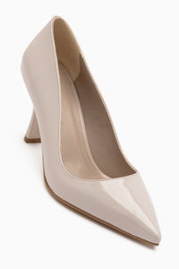 Dolly Beige Patent Stiletto Women’s Heeled Shoes