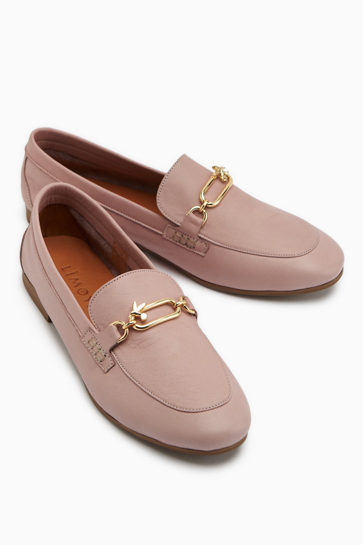 Alessa Genuine Leather Rose Buckle Women’s Loafer Daily Moccasin Shoes