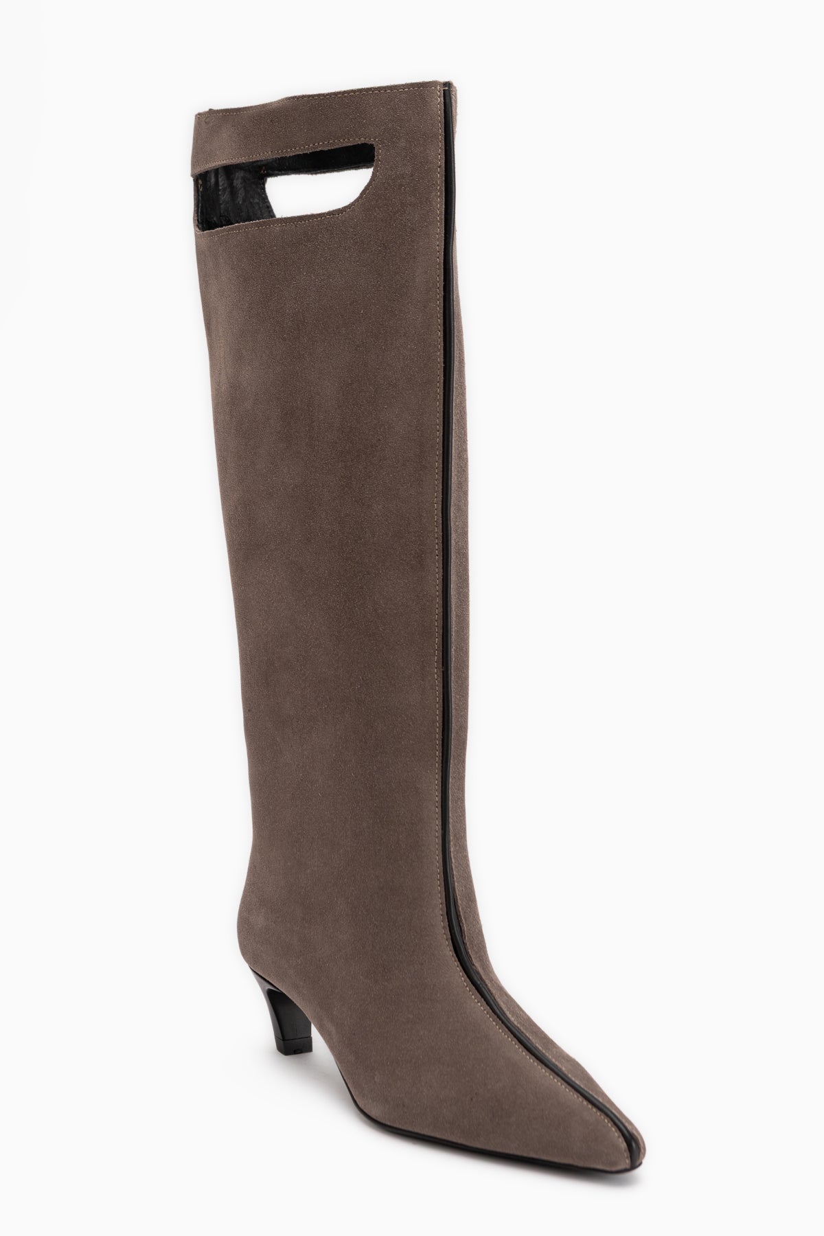 Gena Genuine Leather Mink Suede Short Heeled Women’s Boots