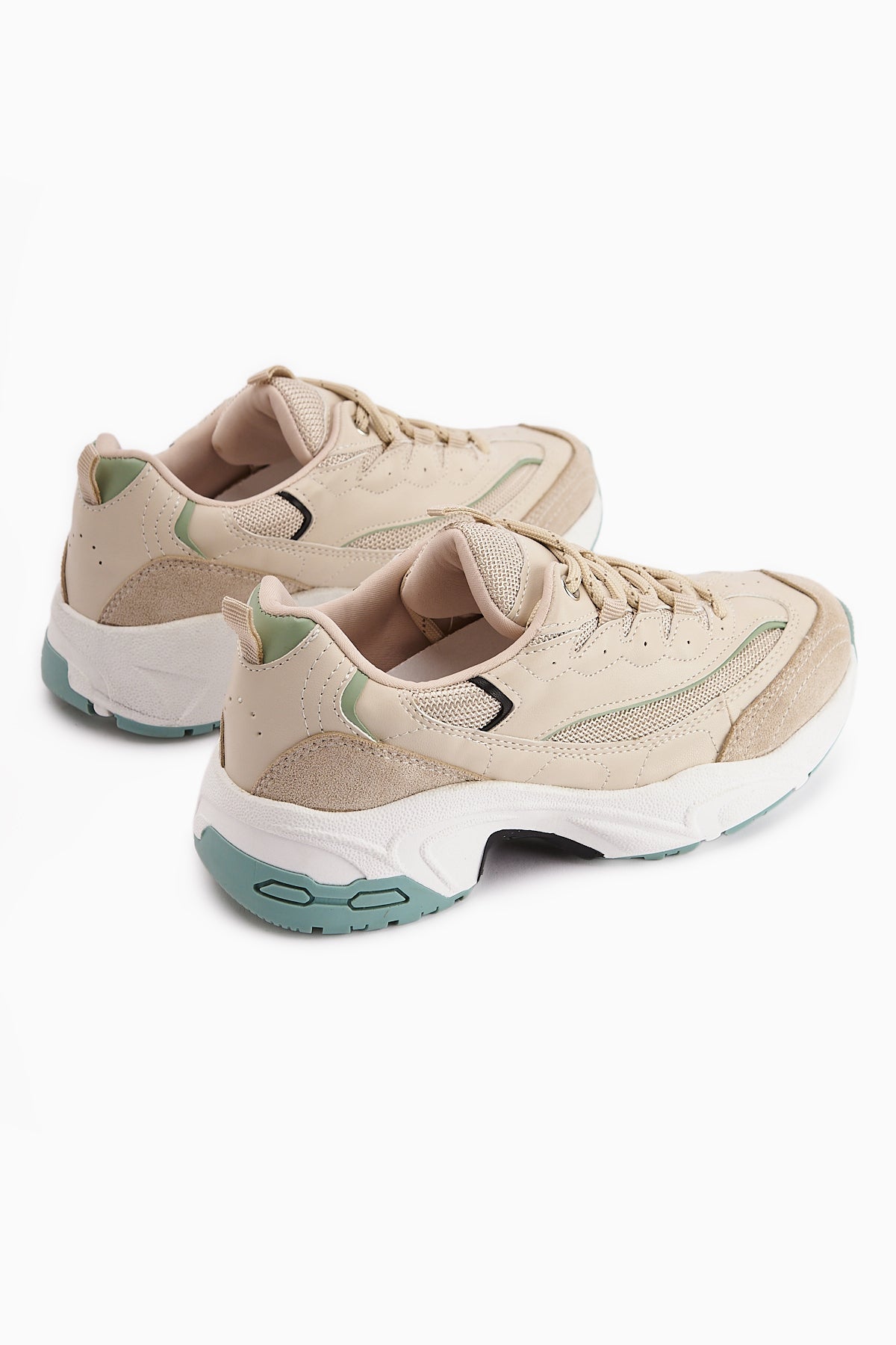 Rozhin Beige Thick Sole Women's Sport Shoe