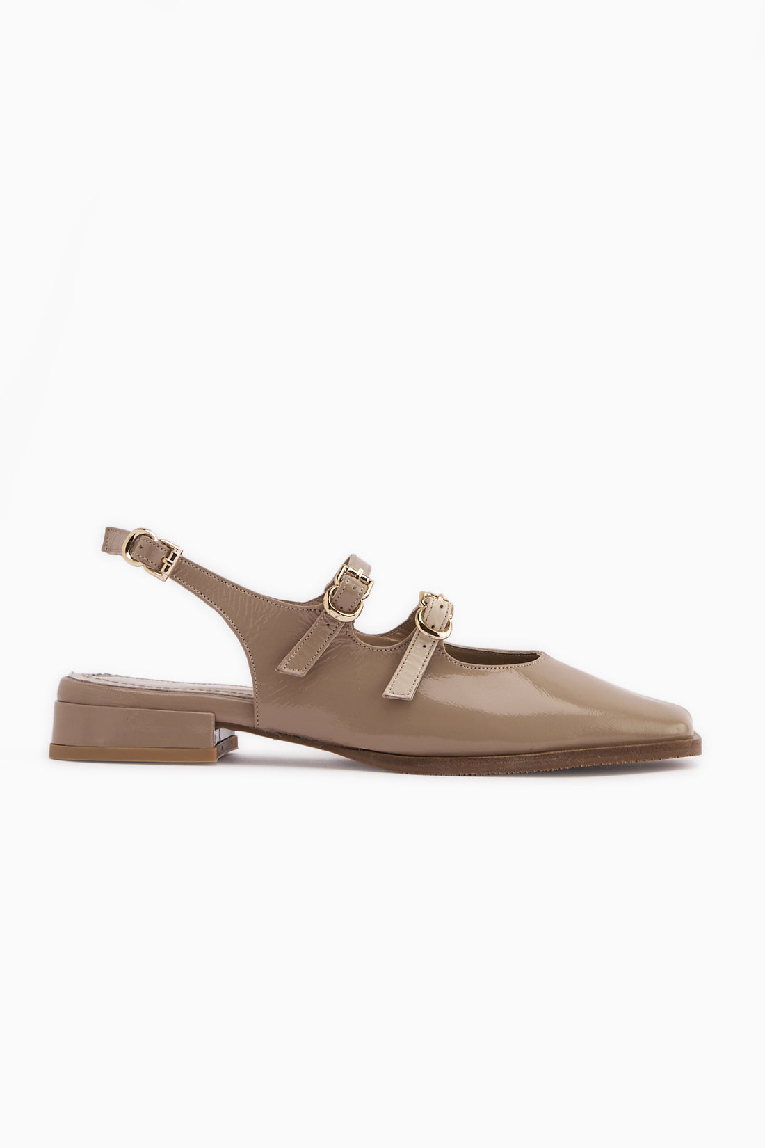 Winny Genuine Leather Mink Double Strap Women’s Sandal