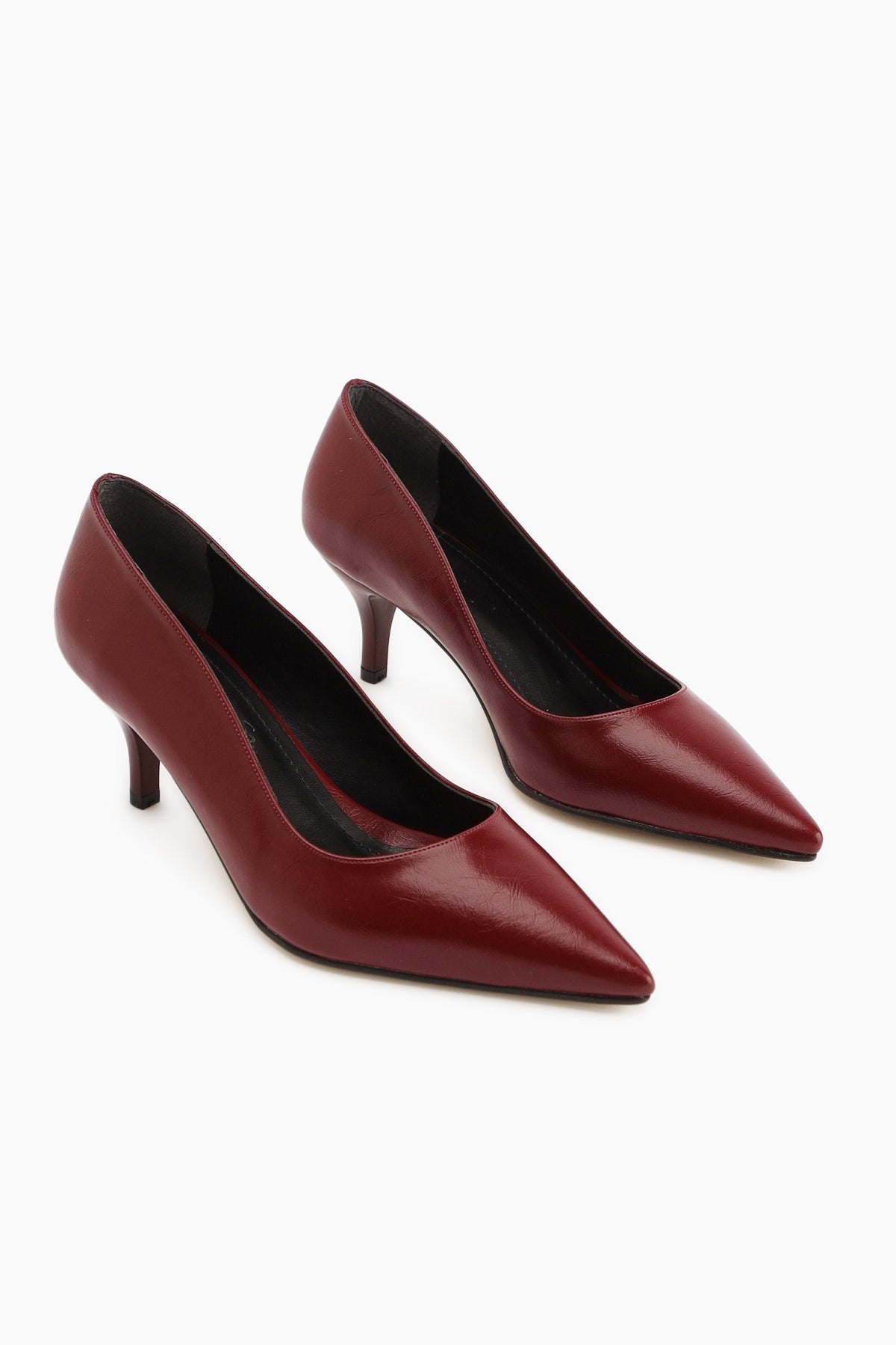 Flora – Burgundy Slim-Heel Heeled Shoe (Women)
