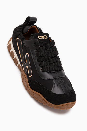 Jessica Black Suede Detailed Laced Women’s Sneakers