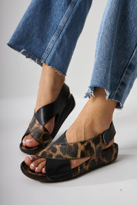Margit – Leopard-Print Cross-Strap Sandal (Women)