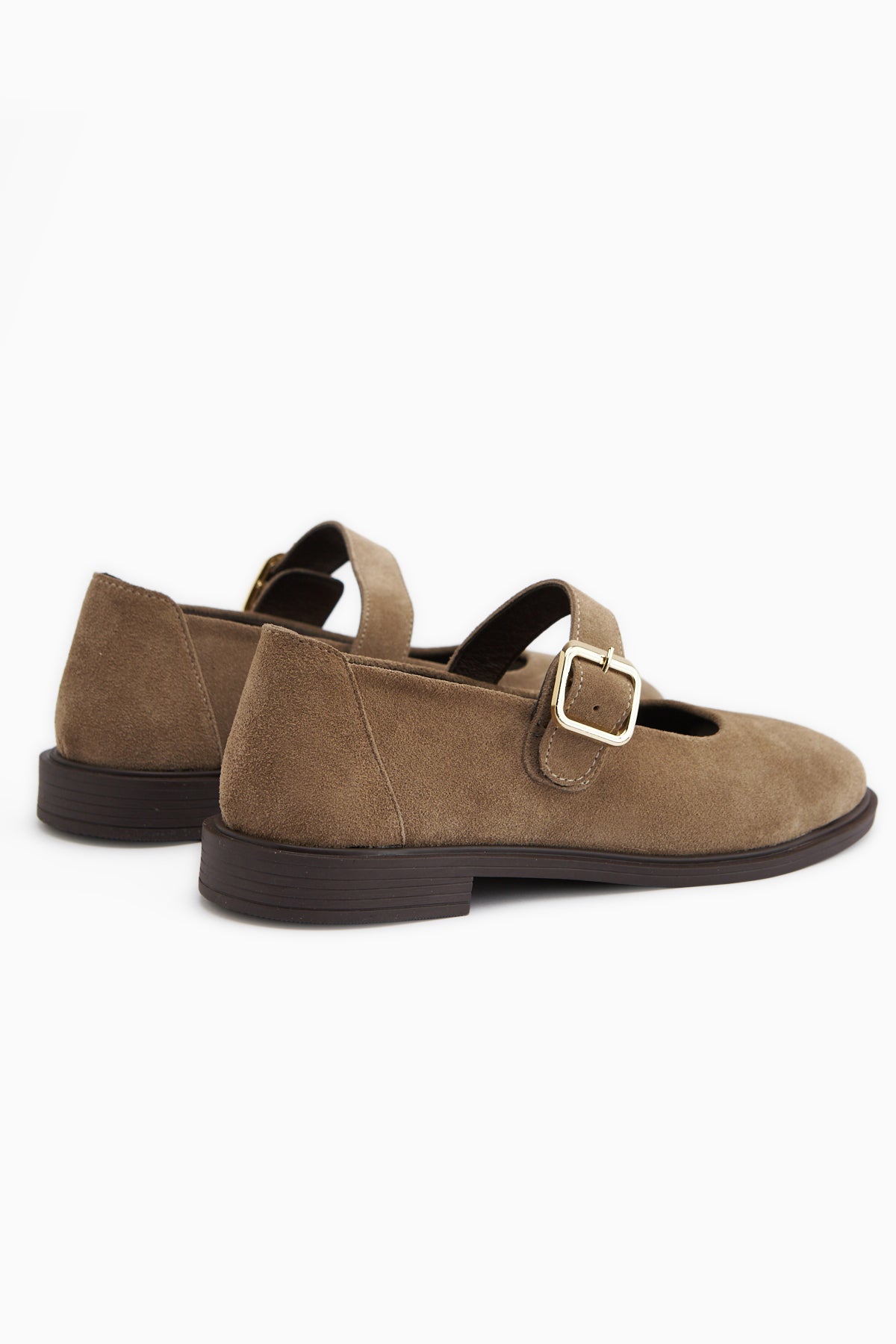 Senta Genuine Leather Mink Suede Buckled Women’s Casual Shoes