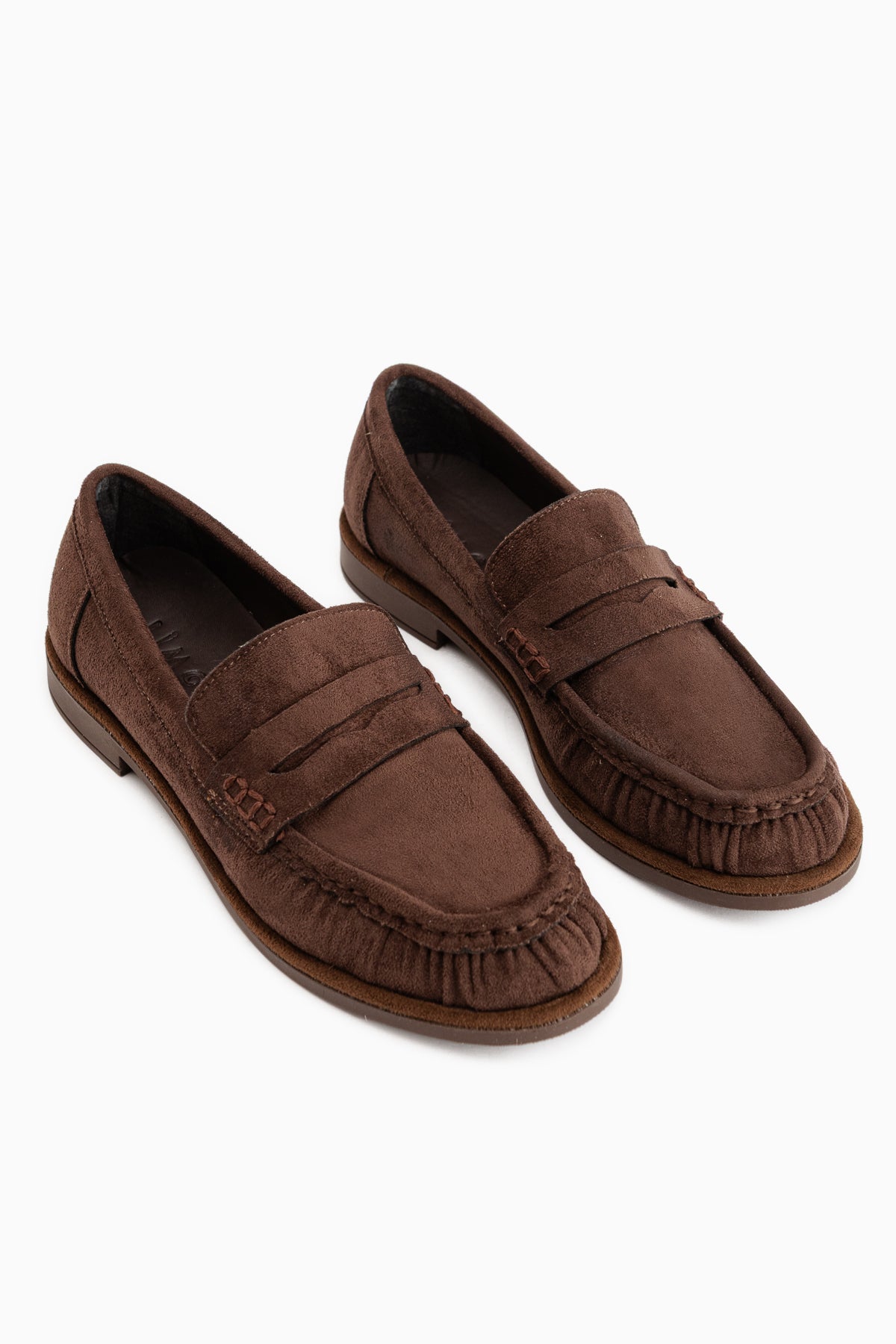 Carmel Coffee Suede Penny Loafer Women’s Shoes