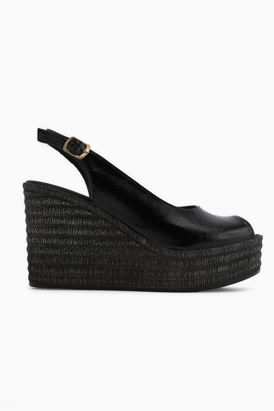 Caty Black Wedge Women’s Sandal
