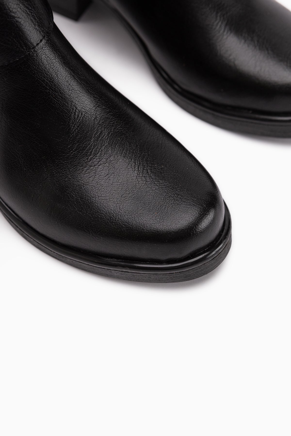 Hope Black Buckled Thick Heeled Women’s Boots