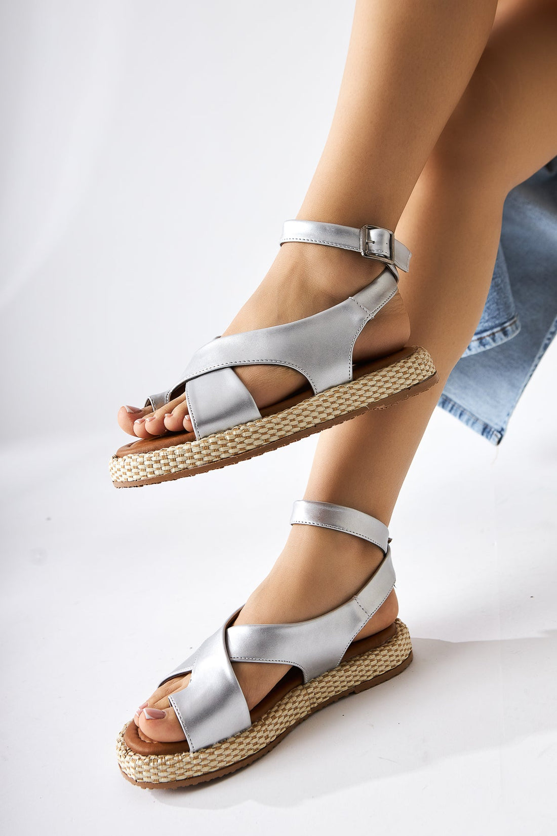 Kani Silver Thong Women's Sandals